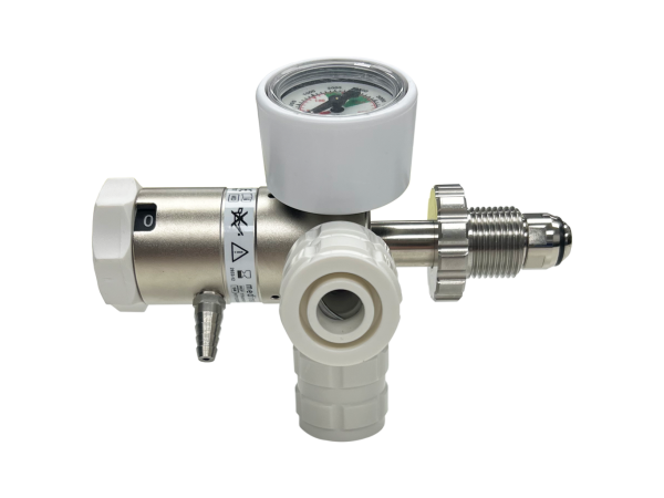 Oxygen Regulator, Pin Index, 2 x BS Schrader Therapy